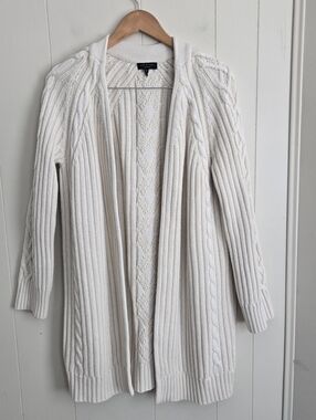 Rag & bone Cream Open-Front Cable Knit Cardigan-Size S